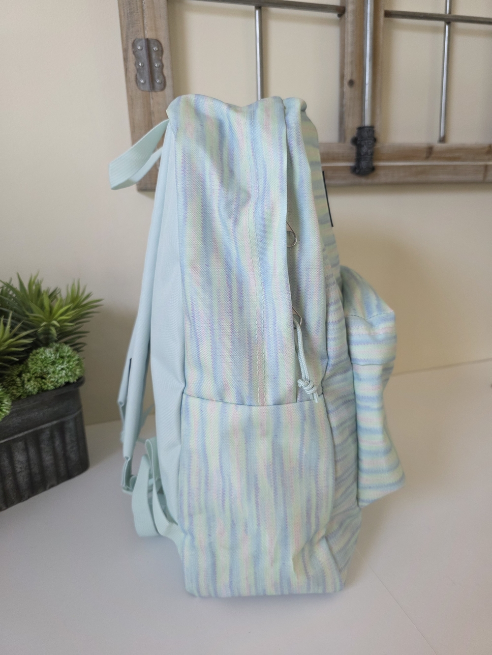 JanSport SuperBreak One Backpack 70's Space Dye Fresh Mint Colorway - Picture 5 of 8